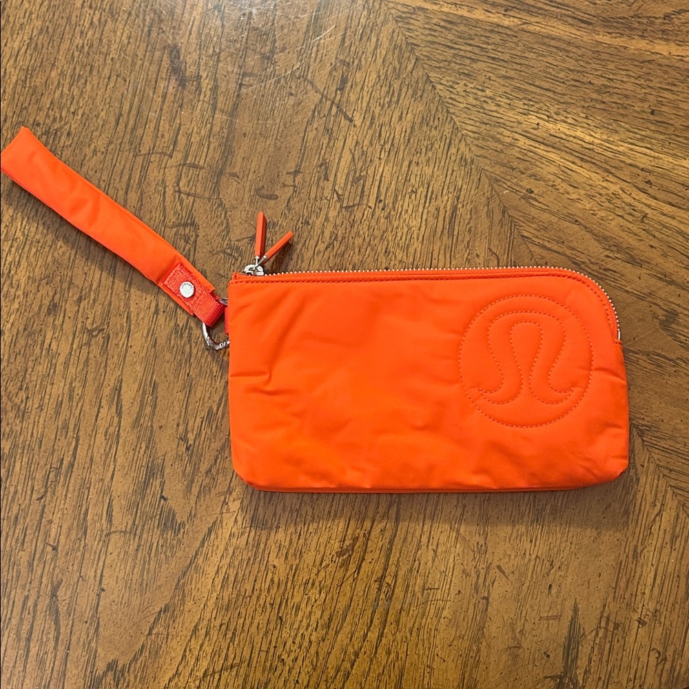 lululemon athletica Orange Clutch Wristlet